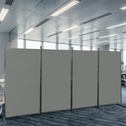 Zimtown 4 Panel Room Divider, 6 Ft Tall Folding Privacy Screen Room Dividers, Freestanding Room Partition Wall Dividers, Gray