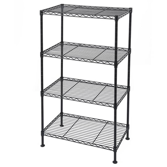 Zimtown 4-Shelf Adjustable Storage Shelves, Wire Shelving Unit for Kitchen Garage Living Room Bedroom, 20"L x 12"W x 31"H