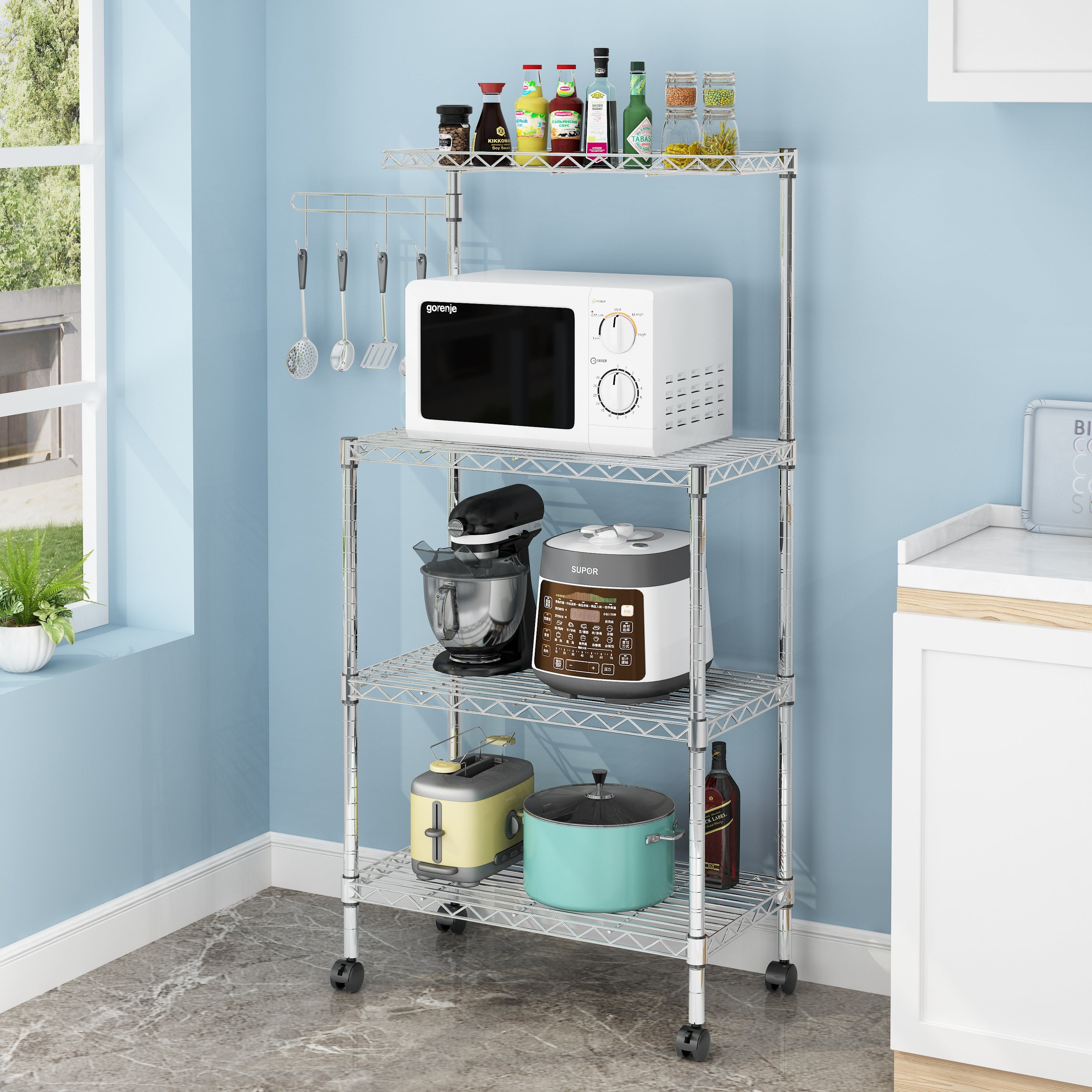https://i5.walmartimages.com/seo/Zimtown-4-Tier-Bakers-Rack-Kitchen-Utility-Cart-Storage-Rack-Microwave-Oven-Stand-with-Hanging-Hooks-Chrome-for-Dining-Room-Home-Silver_7dffe023-b387-4fcd-96fc-6f00d5682a73.67b338786ce19b1d8fbcfa3b65c7b06d.jpeg