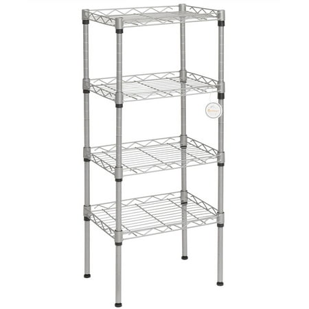 Zimtown 4 Tier Shelves Wire Shelving Rack, Adjustable Storage Rack Unit for Garage Kitchen
