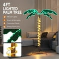 thumbnail image 1 of Zimtown 4 ft LED Palm Tree Lighted up for Outside Patio Artificial Light up Palm Tree Decor Christmas Green, 1 of 7