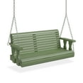 thumbnail image 1 of Zimtown Patio Wooden Porch Swing Swing Chair Bench Heavy Duty 880lbs with Hanging Chains for Outdoors,4 FT,Green, 1 of 8