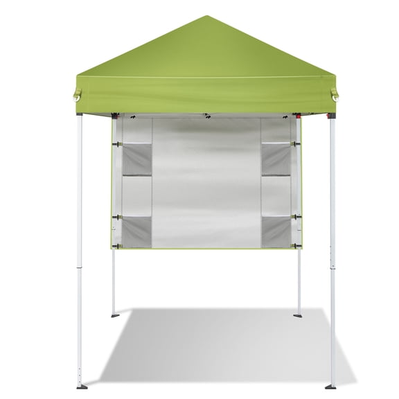 Zimtown 5' x5' Ez Up Pop Up Canopy Tent Outdoor Instant Shelter w/ Pockets Sidewall Grass Green