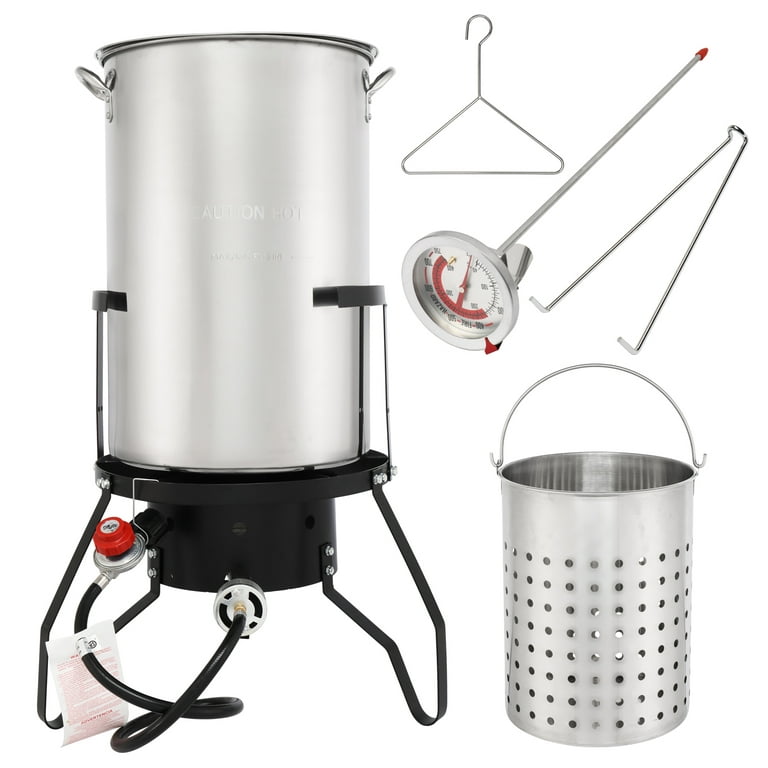 Zimtown 50qt Propane Fryer Kit from Turkey, Outdoor Fryer Propane Boil Pot  Stainless Steel Portable Deep Frying/Boiling