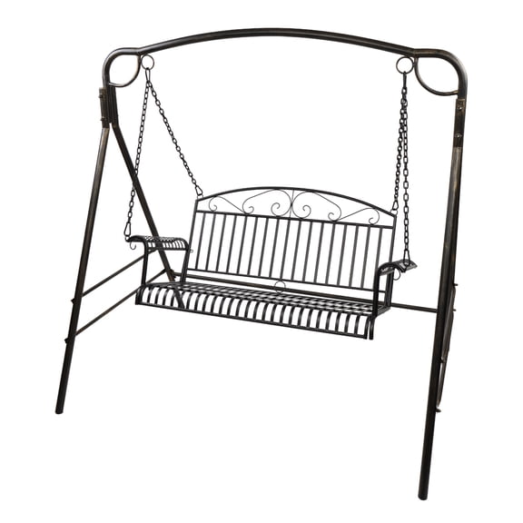 Zimtown 55in Porch Swing Chair Patio Hanging Rocking Chair Swing Bench without Stand
