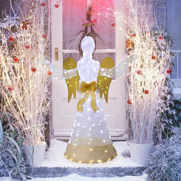 Zimtown 5ft Christmas Outdoor Decoration Angel Holiday Decor w/ 200 LED Lights