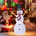thumbnail image 1 of Zimtown 5ft LED Lighted Snowman Christmas Snowman w/ 200 LED Lights,Hat,Birds, 1 of 10