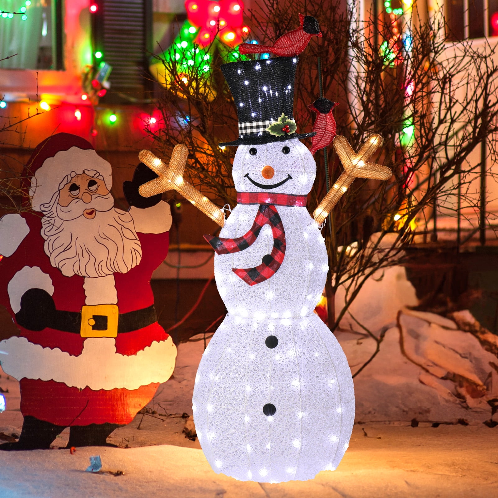 Amazon.com: Tangkula 6 FT Lighted Christmas Snowman, Outdoor