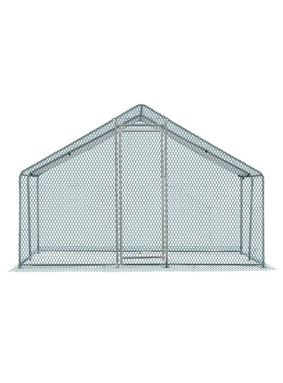 Zimtown 6.5 x 10 ft Chicken Coop Large Metal Chicken Cage House Hen House Rabbit Hutch Poultry Cagem