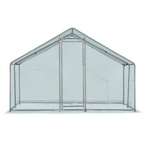 Zimtown 6.5 x 10 ft Chicken Coop Large Metal Chicken Cage House Hen House Rabbit Hutch Poultry Cagem