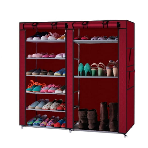 Zimtown 6 Layers 12 Grids Shoe Cabinet, Shoe Storage Organizer Rack,Space Saving Shoes Tower Closet, Multiple Colors