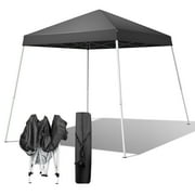 Zimtown 6' x6' Canopy Pop Up Wedding Party Tent Folding Gazebo Beach Canopy Car Tent Gray w/ Carry Bag