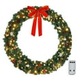 thumbnail image 1 of Zimtown 60in Outdoor Christmas Wreath Decoration Garland Garden w/ 220 Lights 600 Branches, 1 of 7