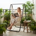 thumbnail image 1 of Zimtown 660LB Heavy Duty Hammock Chair Set, Indoor/Outdoor Hanging Swing with Stand & Cushion, Beige, 1 of 7