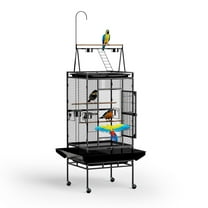 Zimtown 68in Wrought Iron Bird Cage, Portable Travel Carrier with Handle for Small Medium Birds