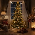 thumbnail image 1 of Zimtown 7.5Ft Christmas Tree Artificial Tree with Bows,Ball Ornaments,400 Lights,8 Modes 1000 Branches, 1 of 9