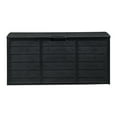 thumbnail image 1 of Zimtown 75gal Resin Storage Deck Box Backyard Chest Tools Cushions Toys w/ Wheel,Black, 1 of 10