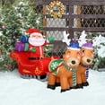 thumbnail image 1 of Zimtown 7FT Inflatables Santa Claus with Two Reindeer Outdoor Christmas Decoration for Holiday Lawn Garden Party, 1 of 10