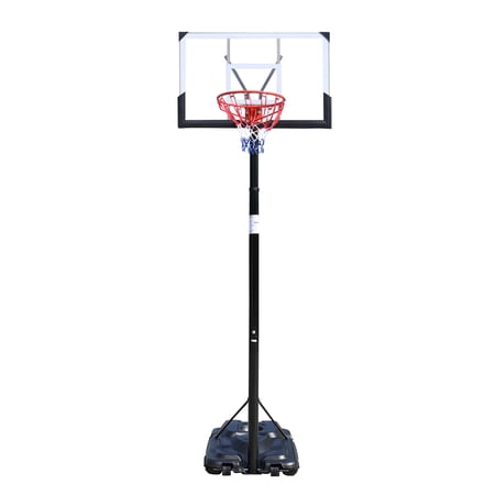 Zimtown 8' - 10' Height Adjustable Basketball Hoop Stand, with 44 Inch Shatterproof Backboard and Wheels, for Adult