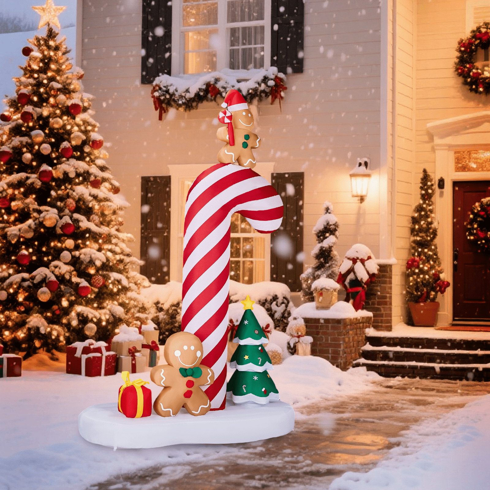 Zimtown 8.5FT Inflatables Candy Cane Outdoor Christmas Decorations for