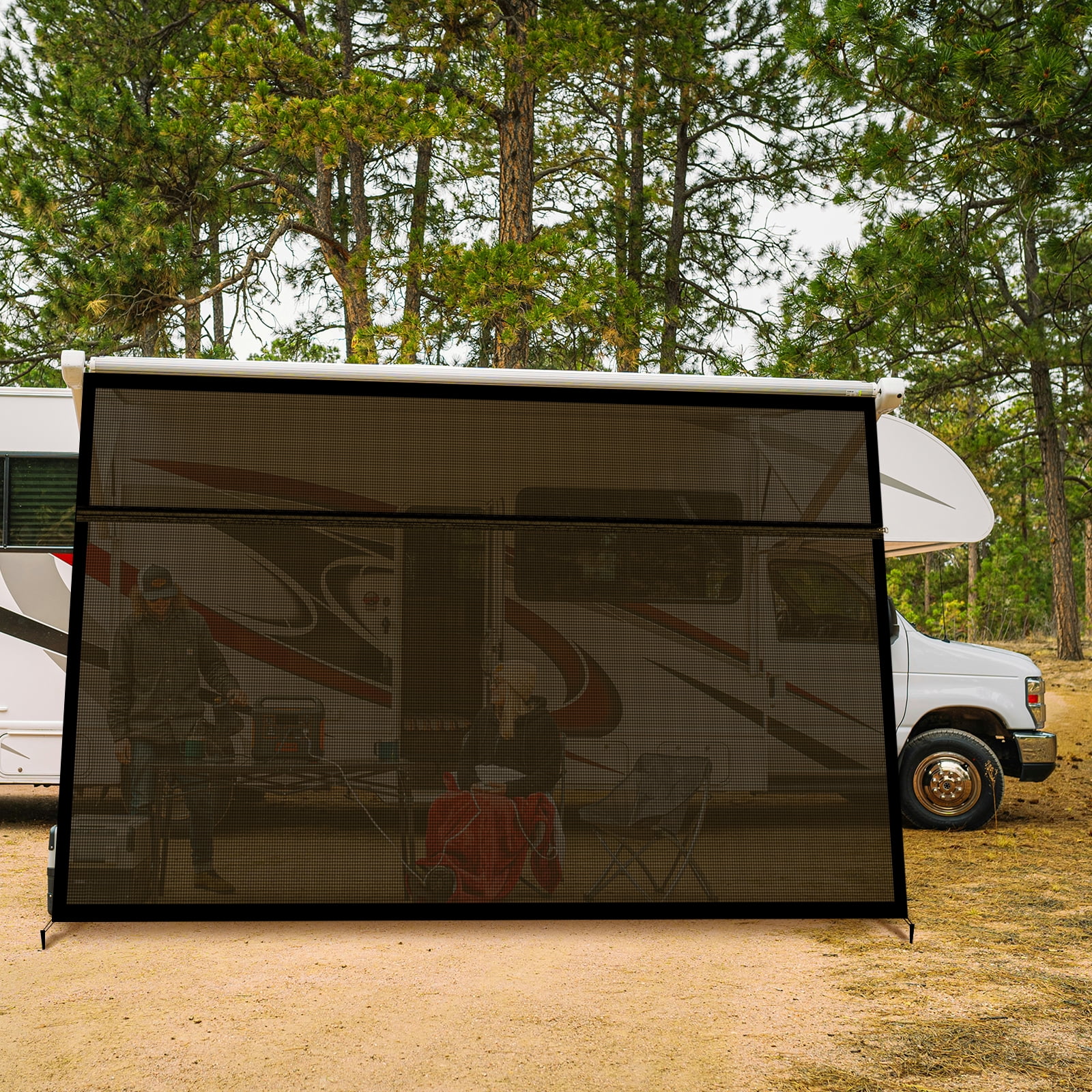 Class B Rv Rear Screen Zimtown 8FT x 15FT 3in RV Awning Sun Shade Screen Front Side Awning ...