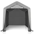 thumbnail image 1 of Zimtown 8x8 Foot Heavy-Duty Metal Carport – Portable Garage with Zippered Door for Vehicles, Motorcycles, Bikes & Outdoor Tools, 1 of 8