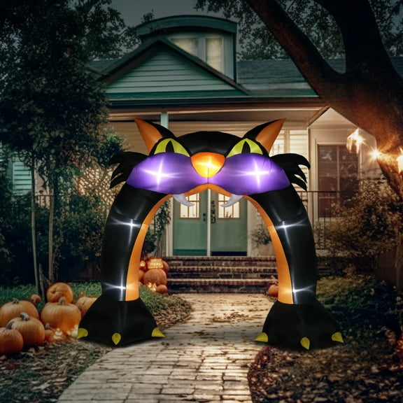 Zimtown 9 FT Halloween Inflatables Black Cat Arch Outdoor Halloween Decoration