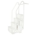 thumbnail image 1 of Zimtown 4-Step Above Ground Pool Ladder, White Plastic Entry Steps for Easy Pool Access, 1 of 10