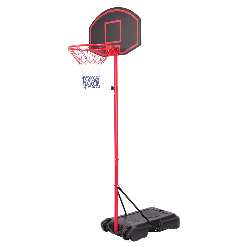 Zimtown Adjustable Basketball Stand Goal Height 5.2ft to 7.2ft, Indoor/Outdoor Kids Youth Exercise Basketball Hoop Backboard Rim, with Wheels for Portable