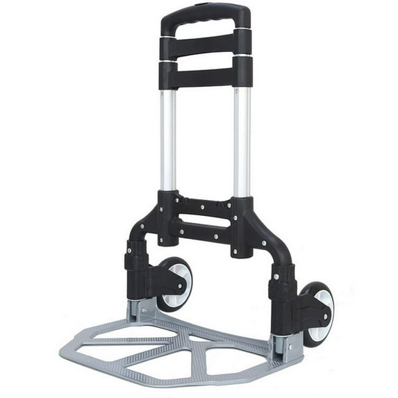 Zimtown Adjustable Luggage Cart, Folding Aluminium Hand Dolly Push Truck Trolley with Wheels