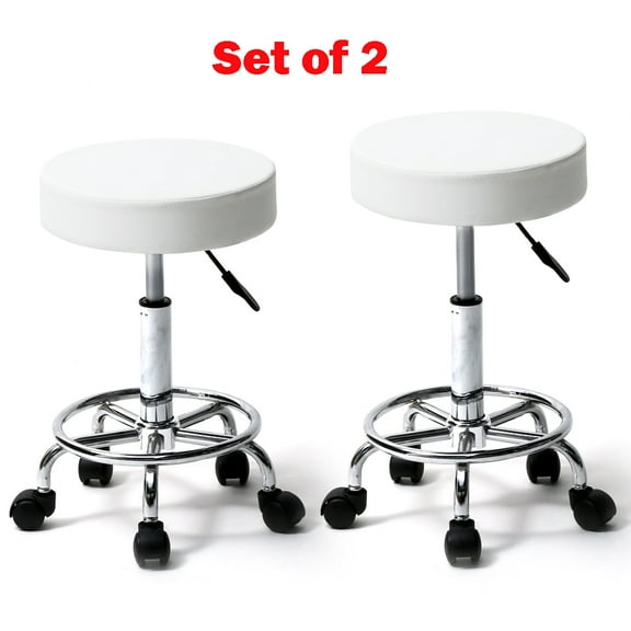 Zimtown Adjustable Rolling Swivel Stool Tattoo Facial Spa Salon Chair Set of 2