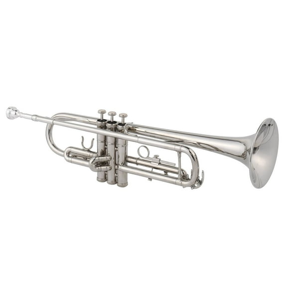 Zimtown B Flat Silver Bb Trumpet for Concert Band with Case and More Accessories