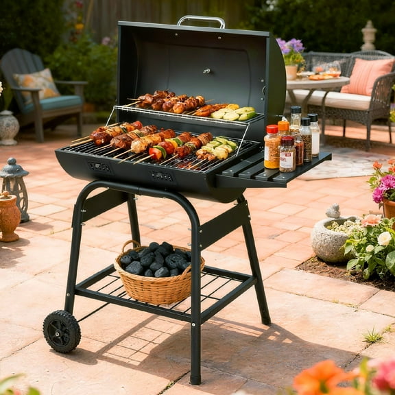 Zimtown BBQ Charcoal Grill Outdoor Barbecue Pit Barrel