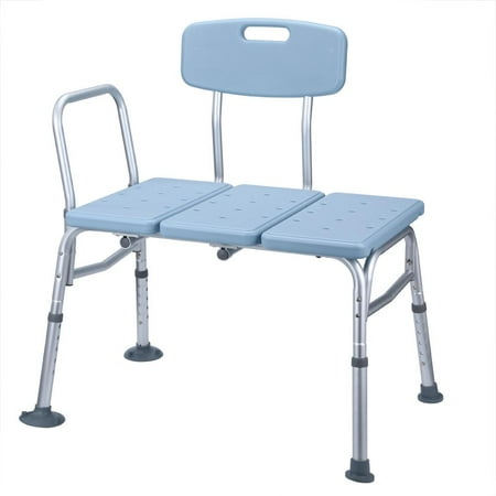Zimtown Bath Transfer Bench Shower Chair Adjustable Medical 10 Height Bench Bathtub Stool Seat Blue