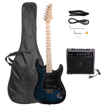 Zimtown Beginners 39" 6 String Electric Guitar + Amplifier + Guitar Bag + Guitar Strap + Tool 8 Color