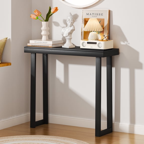 Zimtown Black Console Table, 36" Wood Sofa Table Entryway TV Table, Multifunctional Use for Living Room, Hallway, Bedroom, Home, Office