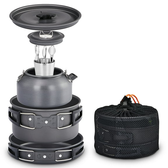 Zimtown Camping Cookware,Camping Gear Set,Lightweight,Compact for Outdoor Backpacking Camping,Outdoor Kitchen, Picnic,Hiking and Fishing