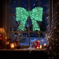 thumbnail image 1 of Zimtown Bowknot Christmas Ornament Lighted Outdoor Decoration Yard 150 LED Lights,Green, 1 of 9
