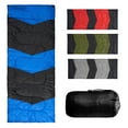 thumbnail image 1 of Zimtown Cold Weather Rectangular Sleeping Bag - Lightweight Camping Essential with Storage Bag, Use for  42-68 ℉, Blue, 1 of 8