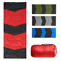 Zimtown Cold Weather Rectangular Sleeping Bag - Lightweight Camping Essential with Storage Bag, Use for  42-68 ℉, Red
