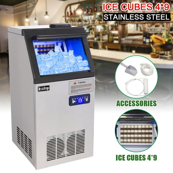 Zimtown Commercial Ice Machine, 110LBS/24H Automatic Freestanding Ice Maker, Ideal for Restaurants, Bars, Homes and Offices
