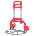 thumbnail image 1 of Zimtown Compact Luggage Cart 170 lbs Aluminium Folding Dolly Push Hand Truck Collapsible Travel Shopping Supermarket Trolley,Red, 1 of 7