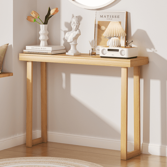 Zimtown Console Table, 43" Wood Sofa Table Entryway TV Table, Multifunctional Use for Living Room, Hallway, Bedroom, Home, Office