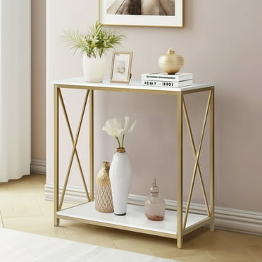 Zimtown Console Table Sofa Side Tables TV Stand with Storage Shelves for Entryway Hallway Living Room Bedroom