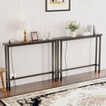 thumbnail image 1 of Zimtown Long Console Table with 2 Outlet and USB, Narrow Sofa Table for Living Room, 78" Narrow Entryway Table, Black, 1 of 7