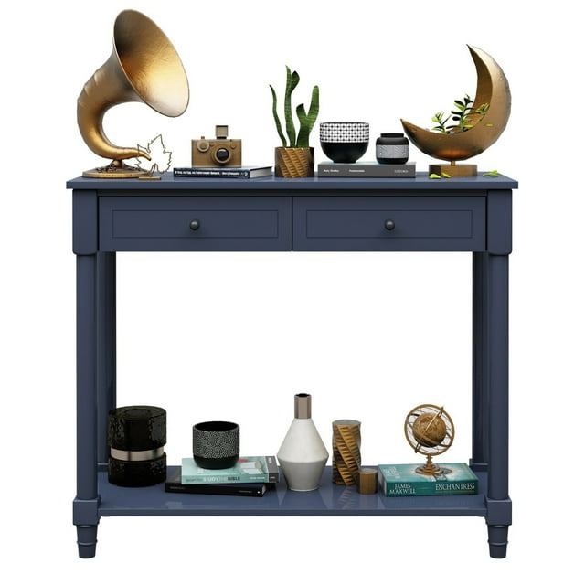 Zimtown Console Table with Storage Drawers, Solid Accent Sofa Table