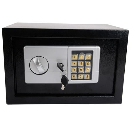 Zimtown Digital Safes Safe Boxes, Keypad and Key Lock for Home Office Hotel Security, Black