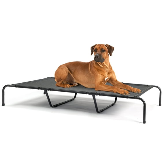 Zimtown  Dog Bed, 60*37*9 in Raised Dog Beds, Washable Outdoor Dog Cot, Chew Proof Pet Bed , Especially large, Black and White stripes