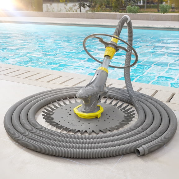 Zimtown Dolphin Pool Cleaner with 10 Hoses, Plastic Automatic Vacuum for Swimming Pools