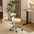 thumbnail image 1 of Zimtown Faux Leather Home Office Desk Chair, Swivel Rolling Computer Chair, Adjustable Vanity Chair Modern Task Chair for Adults, Beige, 1 of 7